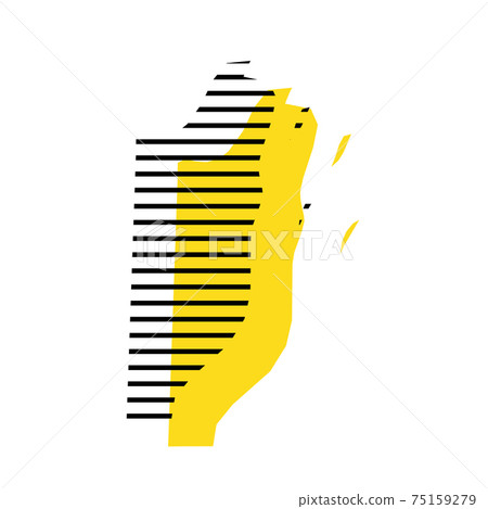 Belize - country silhouette 75159279