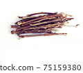 Stack of wooden twigs isolated on white 75159380