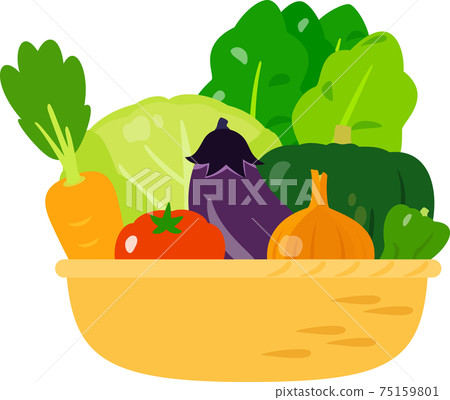 Lots of vegetables in the basket Lots of vegetables in the basket 75159801