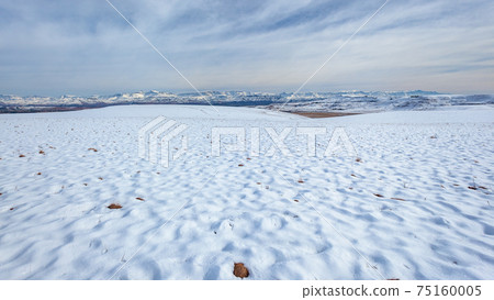 Mountains Plateau Snow Panoramic Landscape Mountains Plateau Snow Panoramic Landscape 75160005