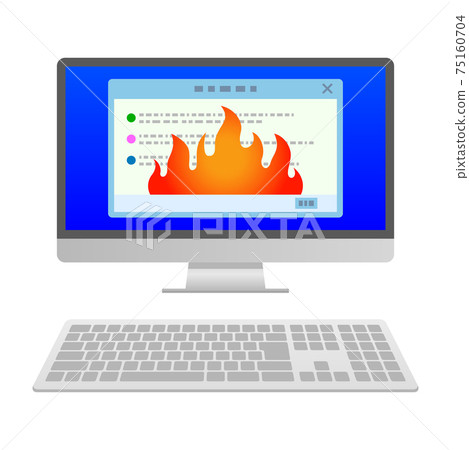 Illustration image on the net flame - Stock Illustration [75160704] - PIXTA