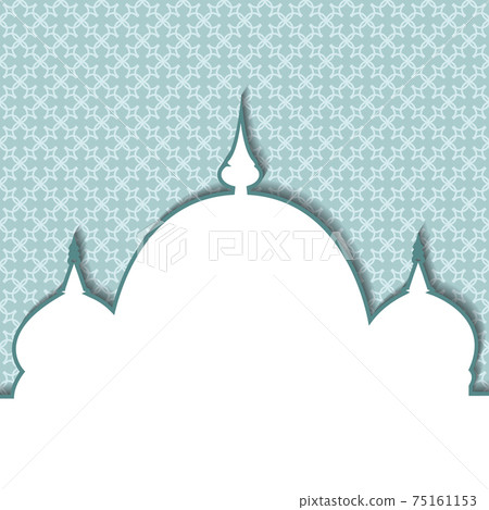 Isra' and Mi'raj Arabic Islamic background art paper. Isra and Mi'raj with mandala vector art illustration 75161153