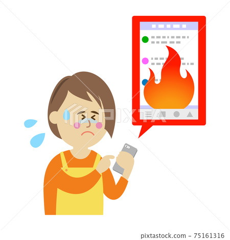 Illustration image on the net flame Illustration image on the net flame 75161316