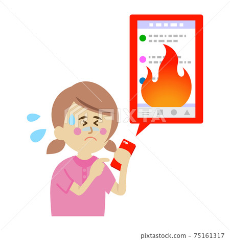 Illustration image on the net flame Illustration image on the net flame 75161317