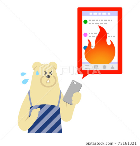 Illustration image on the net flame Illustration image on the net flame 75161321
