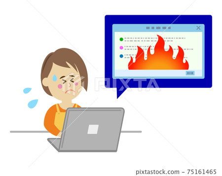 Illustration image on the net flame 75161465