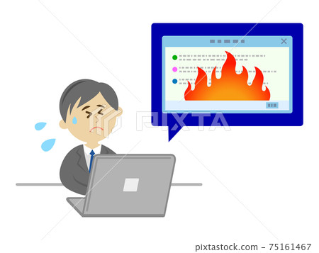 Illustration image on the net flame 75161467