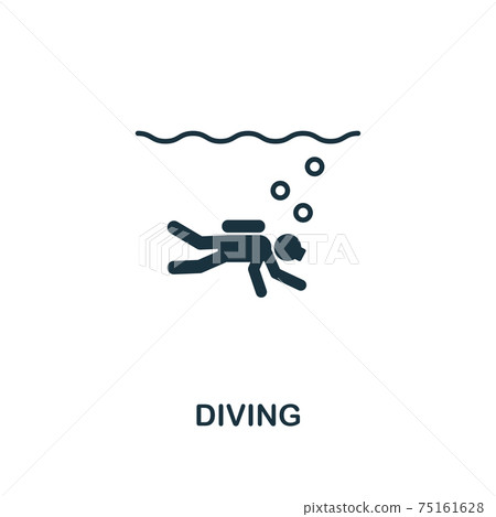 Diving icon. Creative element design from tourism icons collection. Pixel perfect Diving icon for web design, apps, software, print usage Diving icon. Creative element design from tourism icons collection. Pixel perfect Diving icon for web design, apps, software, print usage 75161628