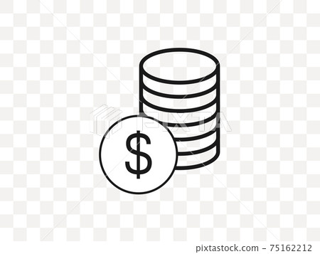 Coins stack, money icon. Vector illustration, flat design. Coins stack, money icon. Vector illustration, flat design. 75162212