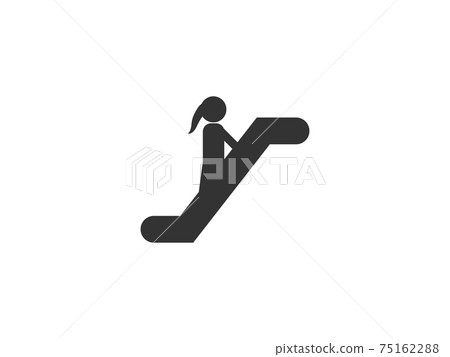 Escalator elevator icon. Vector illustration, flat design. Escalator elevator icon. Vector illustration, flat design. 75162288