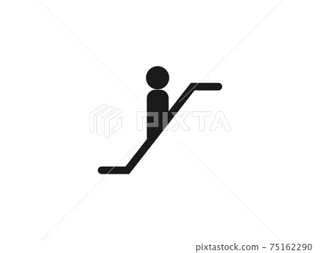 Escalator elevator icon. Vector illustration, flat design. 75162290