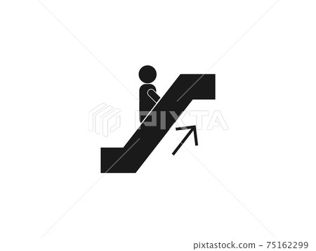 Escalator elevator icon. Vector illustration, flat design. Escalator elevator icon. Vector illustration, flat design. 75162299