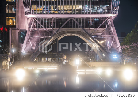 愛知縣名古屋電視塔久屋大通公園夜景 75163859