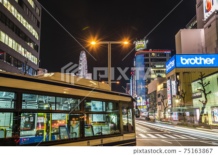 愛知縣名古屋市風景榮的夜景 愛知縣名古屋市風景榮的夜景 75163867