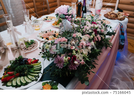 Wedding table. The design of the wedding table. Wedding table. The design of the wedding table. 75166045