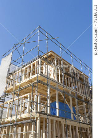 Construction work of wooden houses Construction work of wooden houses 75166313