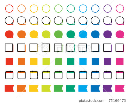 Colorful icon set 75166473