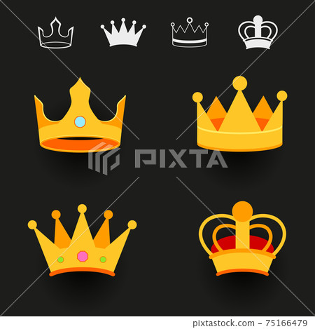 crown set on dark background crown set on dark background 75166479