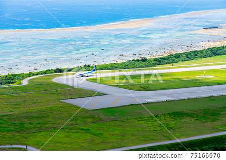 沖繩縣石垣市石垣島新石垣機場偏遠島嶼渡假勝地天堂天堂暑假觀光旅行飛機候機樓 75166970