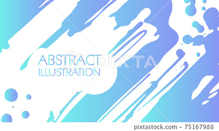 Color gradient ink brush stroke on white background. Japanese style. Color gradient ink brush stroke on white background. Japanese style. 75167988