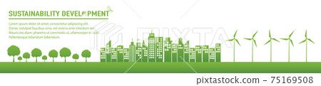 Sustainability development and Green Industries Business concept banner 75169508