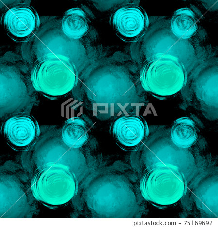 Abstract seamless pattern with circle of blue - Stock Illustration ...