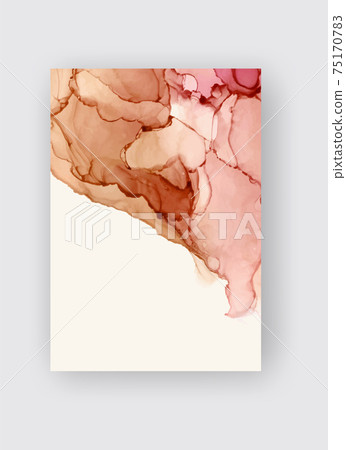 Alcohol ink vector texture banner. Fluid ink abstract background. 75170783