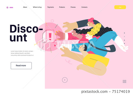 Discounts, sale, promotion, web template Discounts, sale, promotion, web template 75174019