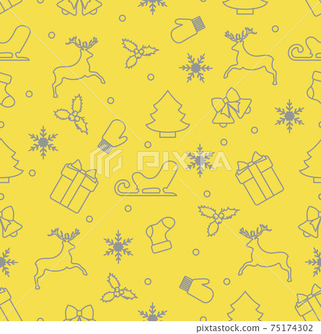New Year Merry Christmas pattern gifts, deer New Year Merry Christmas pattern gifts, deer 75174302