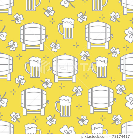 Seamless pattern. St. Patrick's Day. Pab. Ireland 75174417