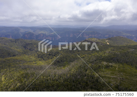 Aerial view of the Grose Valley in The Blue Mountains in Australia Aerial view of the Grose Valley in The Blue Mountains in Australia 75175560