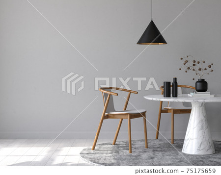 Minimalist Interior of modern living room 3D rendering Minimalist Interior of modern living room 3D rendering 75175659