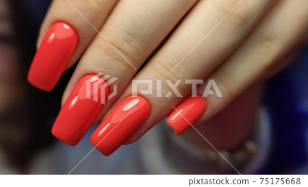 Manicured nails Nail Polish art design. Manicured nails Nail Polish art design. 75175668
