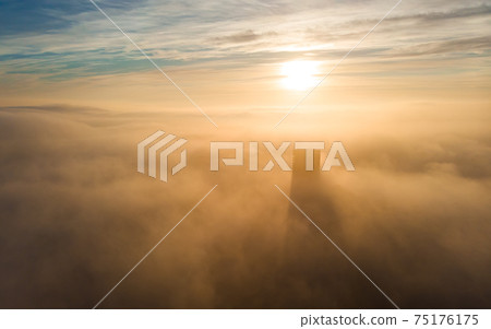 La Manga del Mar Menor during misty weather 75176175