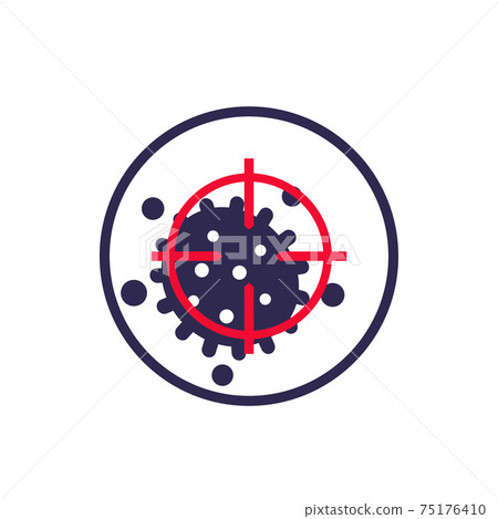 Virus and target vector icon on white 75176410