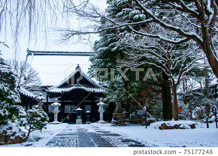 Sendai City Kitayama Rinnoji Temple Snow Main Hall 75177248