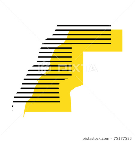 Western Sahara - country silhouette 75177553