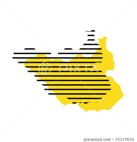 South Sudan - country silhouette 75177658