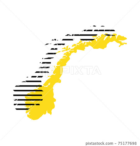 Norway - country silhouette 75177698
