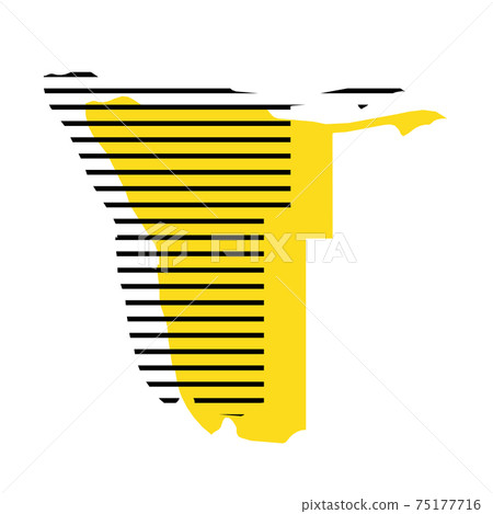 Namibia - country silhouette 75177716