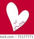 heart postcard love valentine wedding festive template 75177771