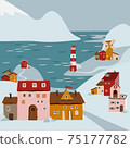 winter city architecture seaside resort highlands snowy 75177782