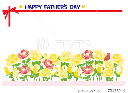 Yellow rose flower frame background material postcard Yellow rose flower frame background material postcard 75177944
