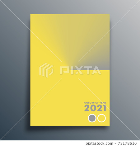Yellow gray gradient design poster with colors of the year 2021. Vector illustration Yellow gray gradient design poster with colors of the year 2021. Vector illustration 75178610