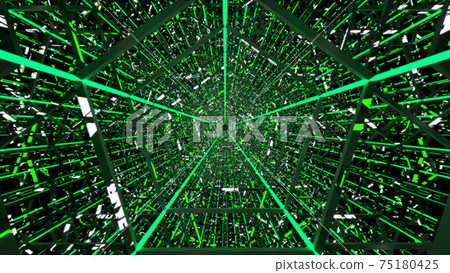 綠色和黑色的五邊形網絡隧道[其他版本] 75180425