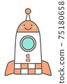 Rocket illustration 75180658