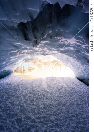 Beautiful View of the Ice Cave in the Alpines 75182200
