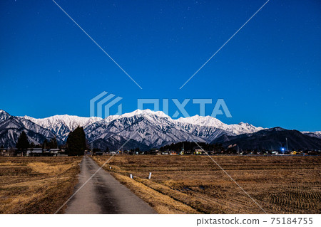 Moonlit Night Northern Alps (from Omachi City, Nagano Prefecture) Moonlit Night Northern Alps (from Omachi City, Nagano Prefecture) 75184755
