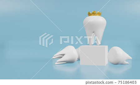 The white teeth on blue background for medical and health content 3d rendering The white teeth on blue background for medical and health content 3d rendering 75186403