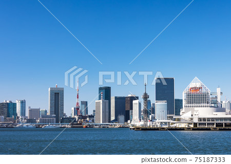 (Tokyo-Cityscape) Bay area landscape in the blue sky 3 (Tokyo-Cityscape) Bay area landscape in the blue sky 3 75187333